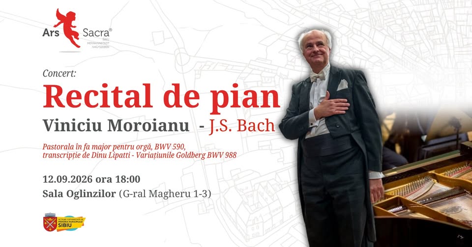 Viniciu Moroianu – Recital de pian | J.S. Bach | Ars Sacra Sibiu