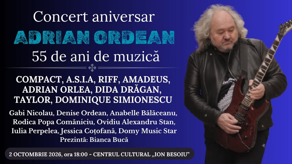 Concert Aniversar ,,Adrian Ordean  – 55 de ani de muzică”
