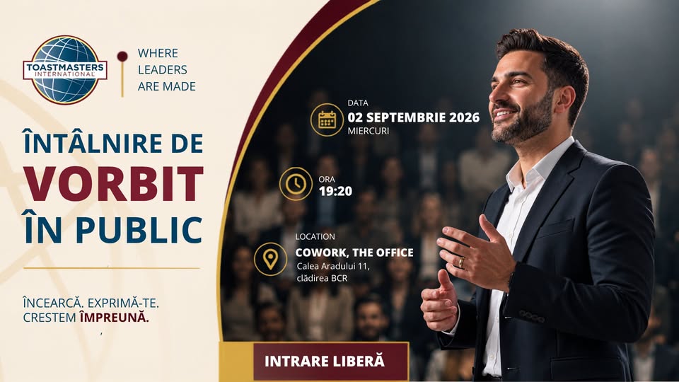Practică vorbitul în public | Timișoara Toastmasters
