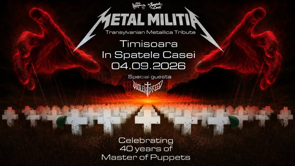 TIMIȘOARA: Metal Miltia – Metallica tribute band| Opening: Violent Breed, În Spatele Casei
