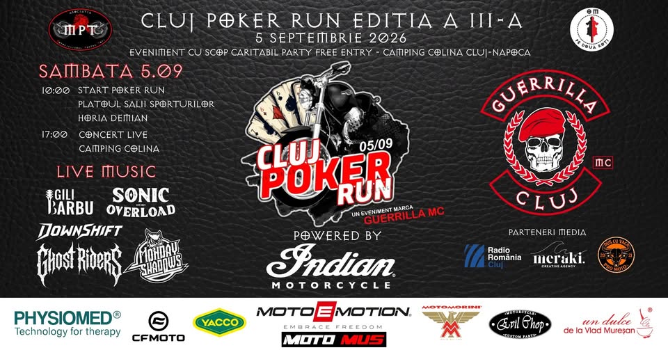 Cluj Poker Run 2026 – Ediția a III-a @Guerrilla MC