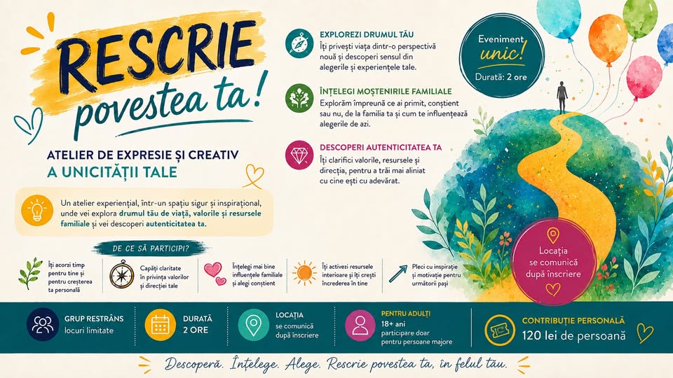 RESCRIE POVESTEA TA !- Atelier de autobiografie