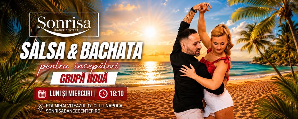 Salsa și Bachata | Grupă nouă pentru începători | Din 7 Septembrie | Cluj-Napoca