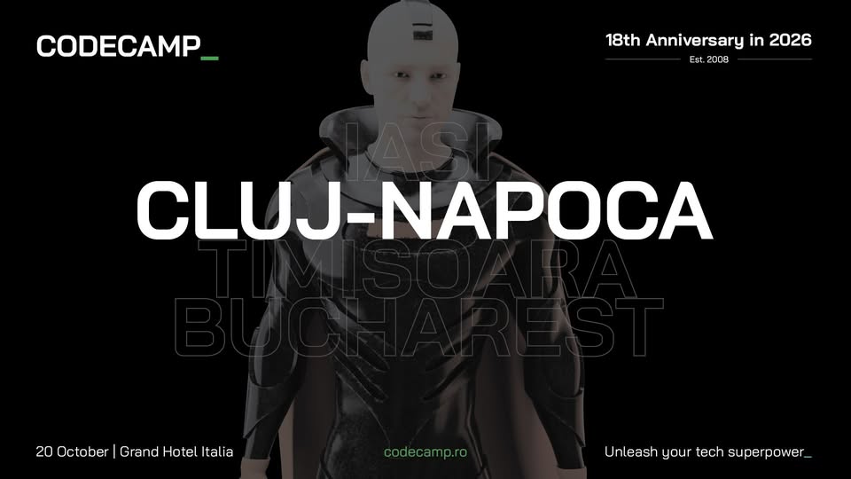 Codecamp Cluj-Napoca 20-22 October 2026 – It’s about what happens next_