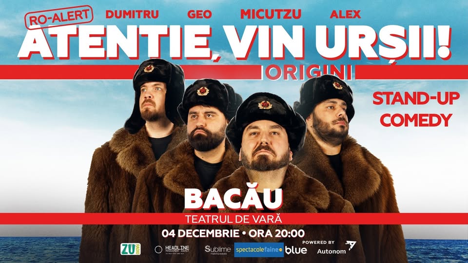 Stand-up Comedy cu Micutzu, Geo Adrian si George Dumitru – “Atentie, vin ursii!”