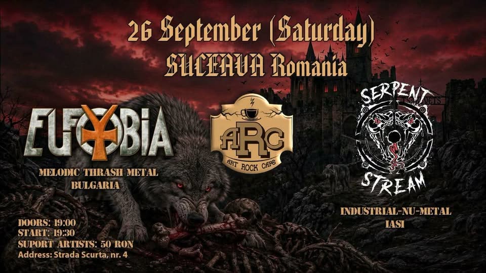 EUFOBIA & SERPENT STREAM – Live at ART ROCK CAFE in SUCEAVA