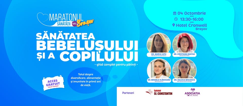 Maratonul Sănătății Brașov – Sănătatea bebelușului și a copilului | 4 octombrie 2026
