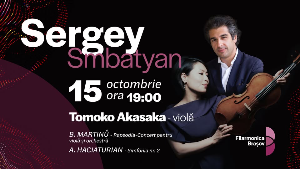 Sergey Smbatyan, Tomoko Akasaka și orchestra Filarmonicii Brașov în concert