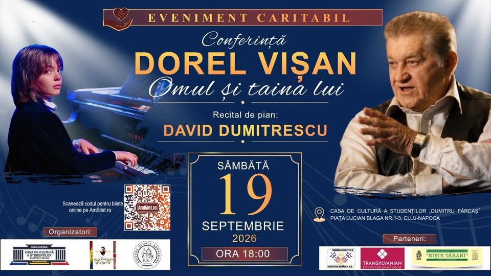 Spectacol caritabil. Conferinศฤ Dorel Visฬฆan; Recital: David Dumitrescu