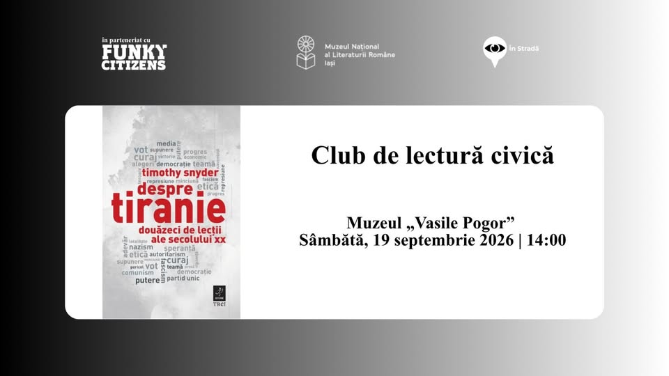 Club de lectură civică | „Despre tiranie” – Timothy Snyder | Iași