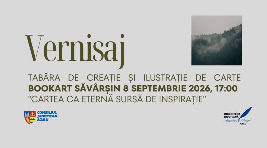 BookArt Săvârșin 2026 vine la Biblioteca Arad