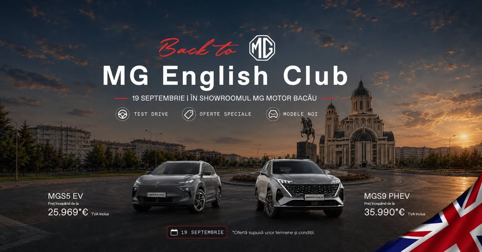 MG English Club | 19 septembrie | MG Motor Bacău