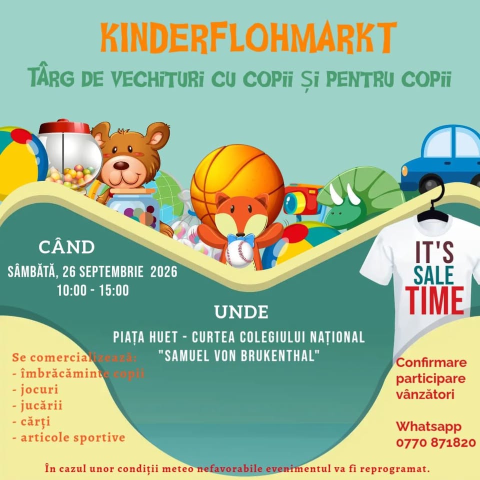 Kinderflohmarkt-Targ de vechituri cu copii si pt copii