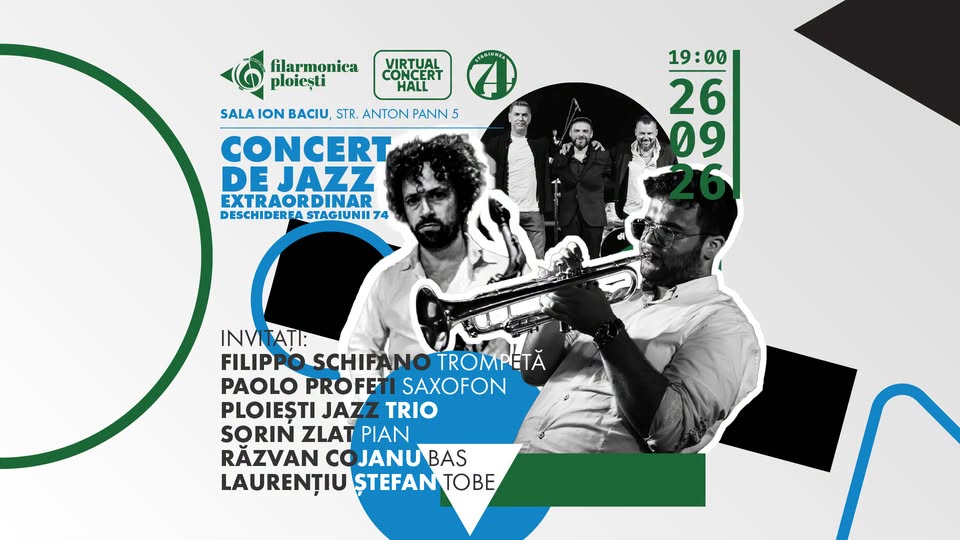 Concert de jazz extraordinar – Deschiderea Stagiunii 74 – 26 septembrie 2026