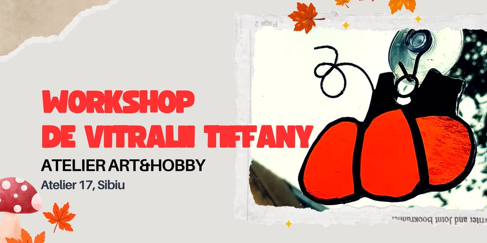 Atelier de vitralii tiffany. Decorațiune de toamnă.