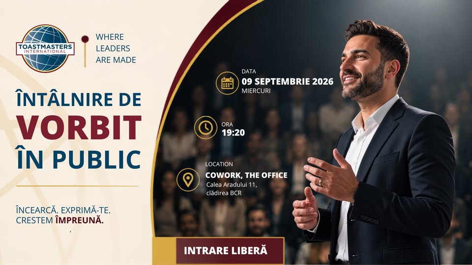 Practică vorbitul în public | Timișoara Toastmasters