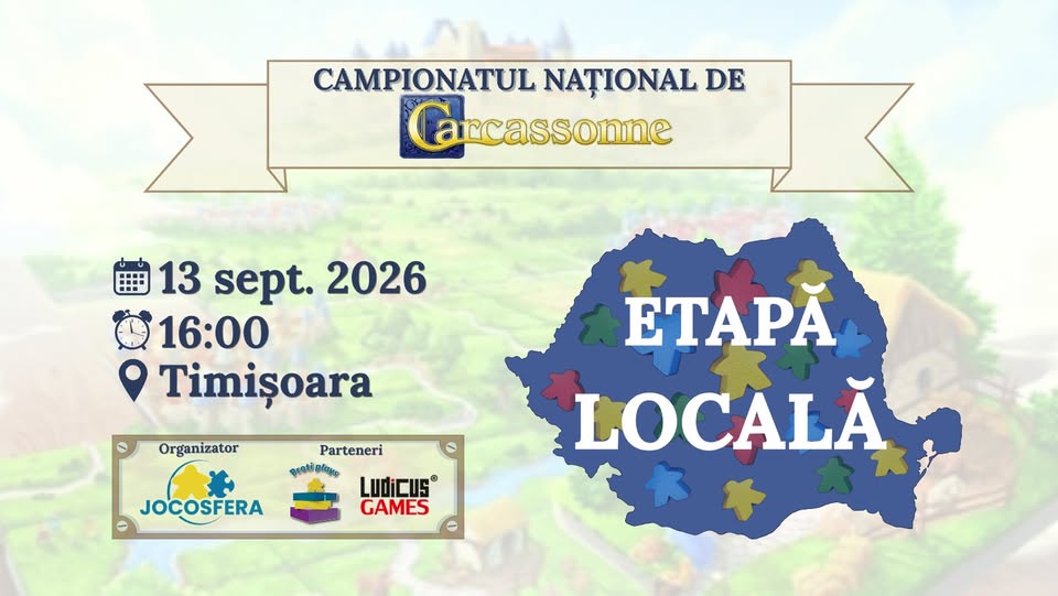 Campionatul Național de Carcassonne – etapa locală Timișoara