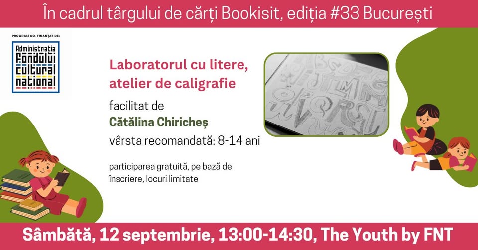 Atelier de caligrafie cu Cătălina Chiricheș – Bookisit #33 București