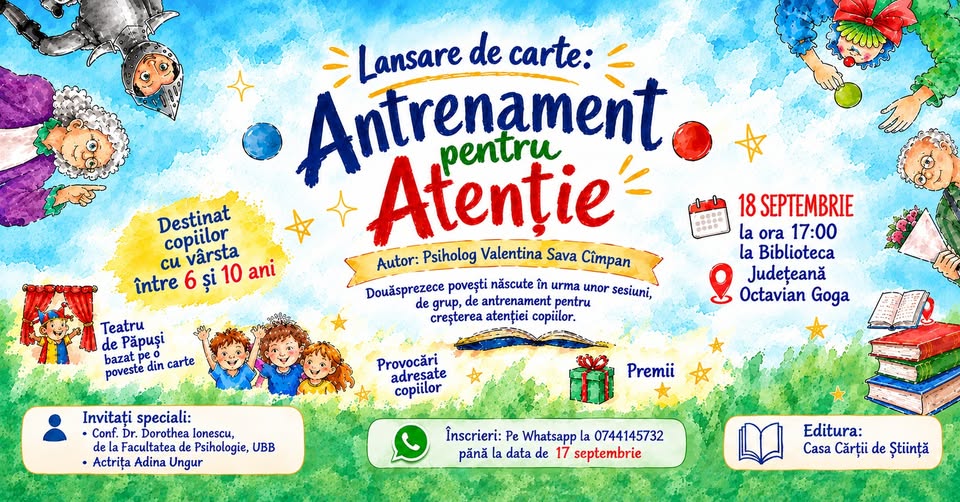 Lansare de Carte si Program ”Antrenament pentru Atentie”