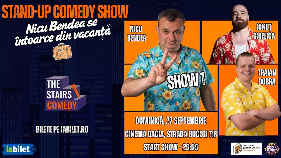 Cluj-Napoca: Stand-Up Comedy Show | Nicu Bendea se întoarce din vacanță! | by The Stairs Comedy