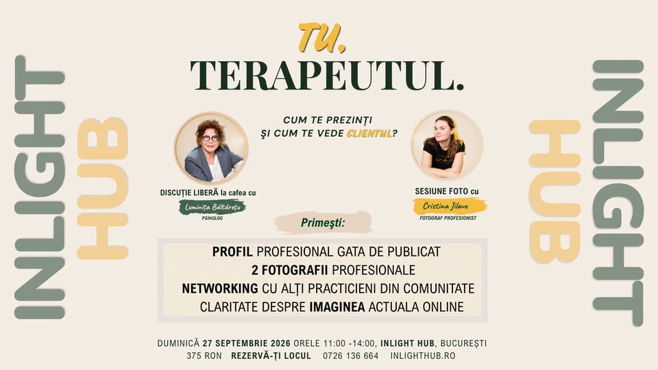 Tu, terapeutul. Cum te prezinți și cum te vede clientul?
