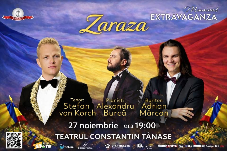 ZARAZA – comori ale muzicii românești cu tenorul ŞTEFAN von KORCH și baritonul ADRIAN MĂRCAN