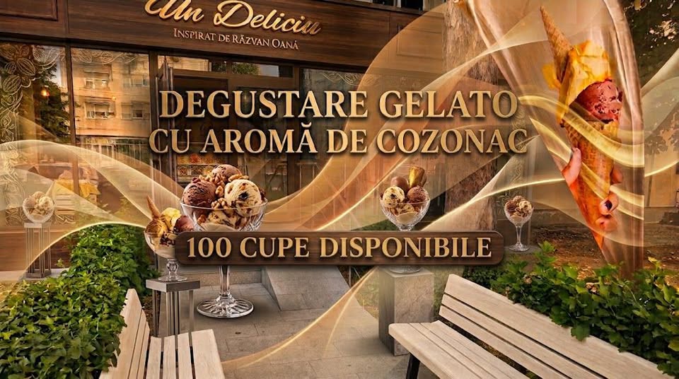 Degustare gelato cu aromă de cozonac