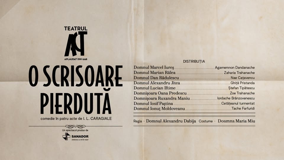 O SCRISOARE PIERDUTĂ | Festivalul Internațional ”DrAMAtic Brașov”, Ediția XXXI.I