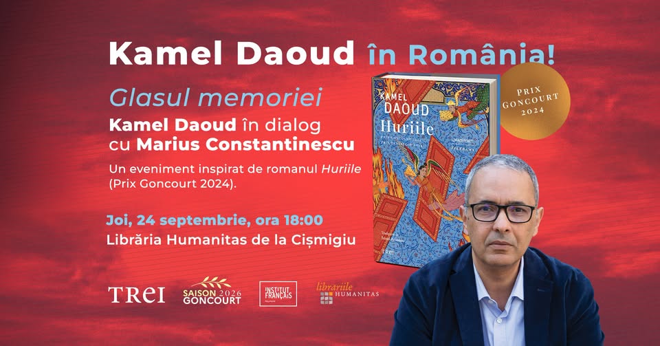 Kamel Daoud la București – întâlnire cu cititorii la Librăria Humanitas de la Cișmigiu