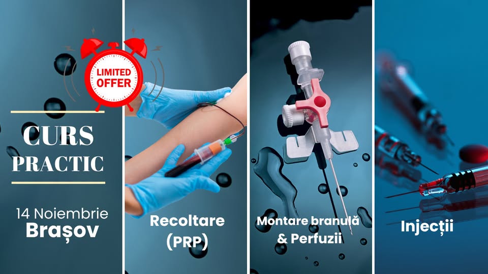 ‼️Ofertă specială‼️Curs practic, Recoltare, injecții și branule